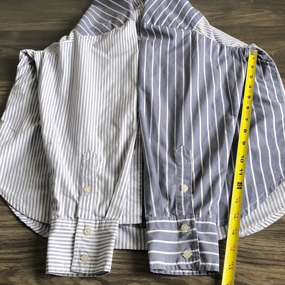 New Abercrombie and Fitch Womens Oversized Poplin Colorblock Shirt Stripe - Picture 15 of 15